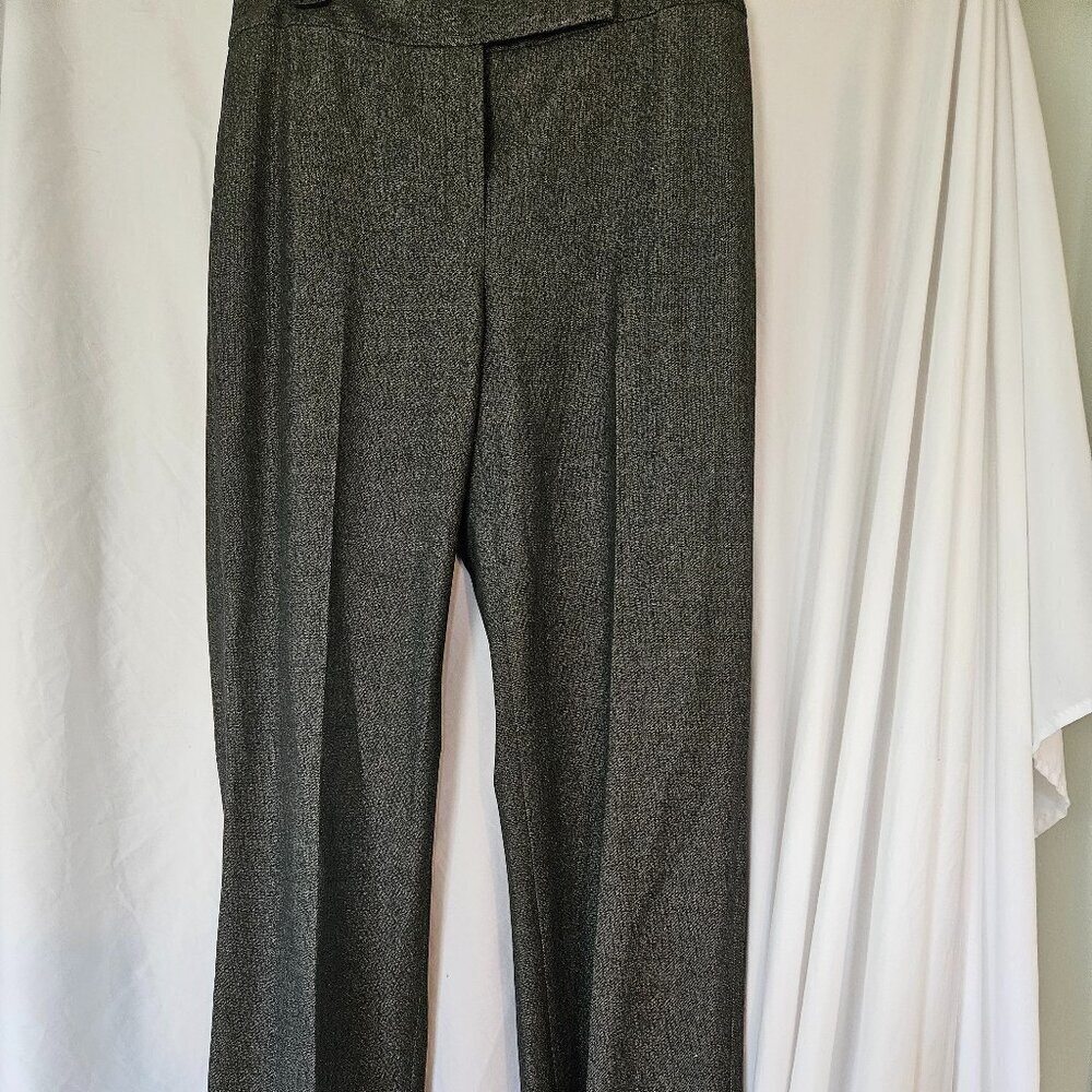 Alex Marie Womens Mariah Gray Metallic Dress Pants Relaxed Leg size 6‎